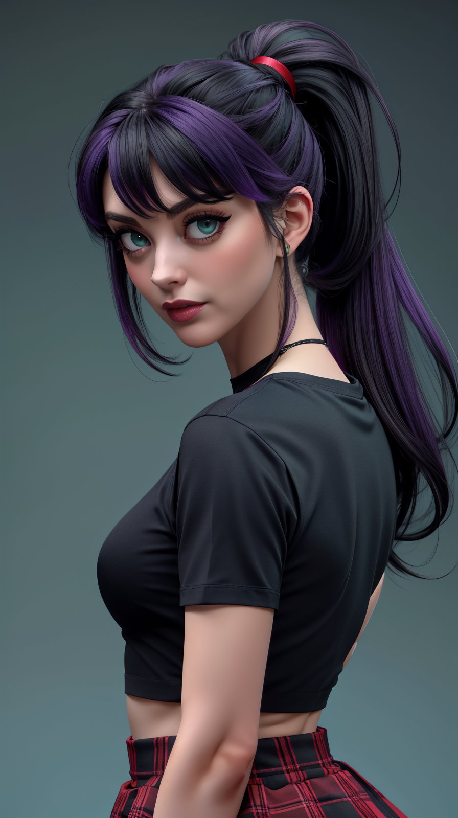 00001-2215176059-_lora_Jessica_Dupont_1_, solo, upper body, looking at viewer, high ponytail, black and violet harir, green eyes, black top, t-sh.png